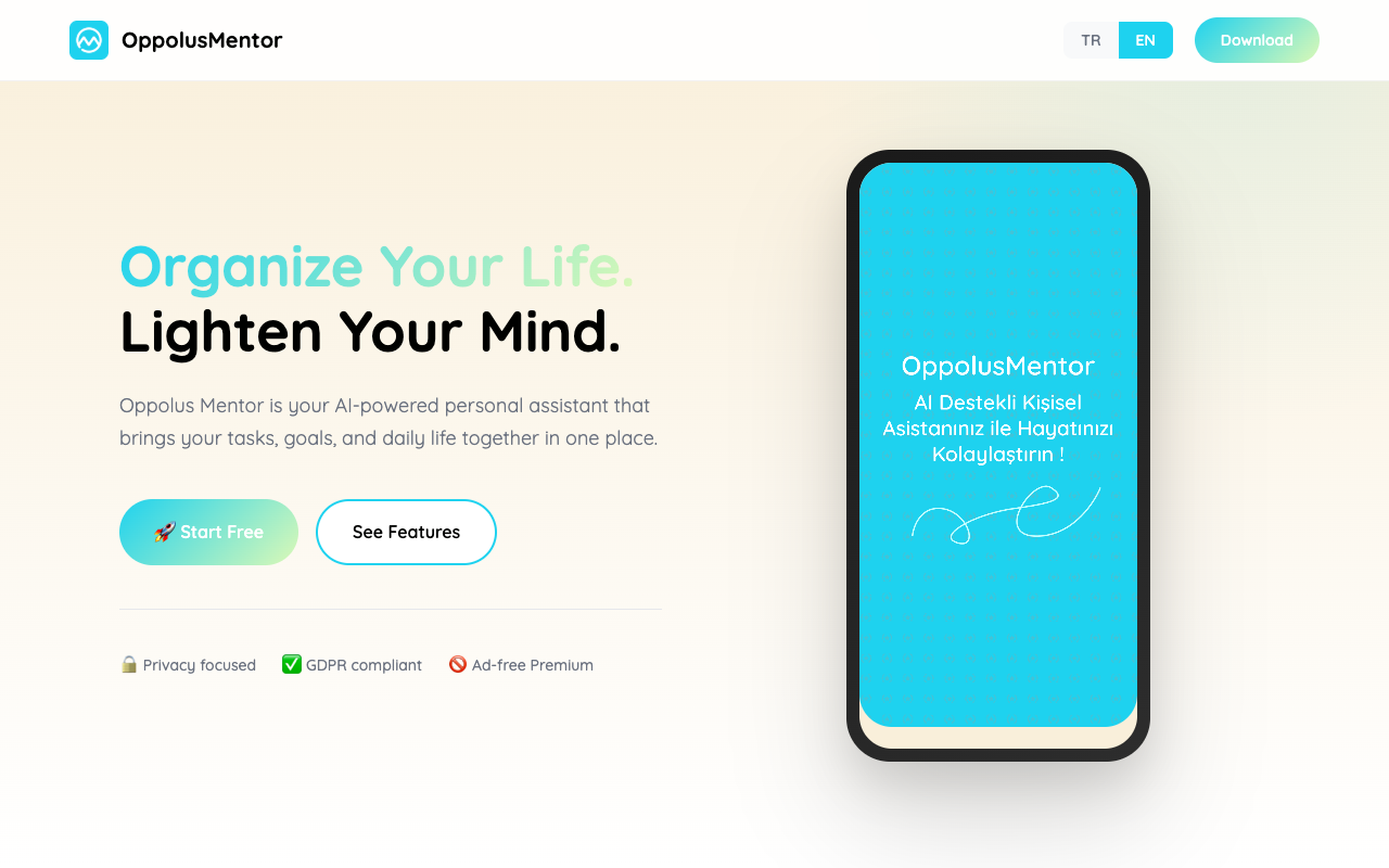 Oppolus Mentor personal assistant app
